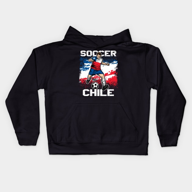 Chile Soccer Futbol Kids Hoodie by megasportsfan